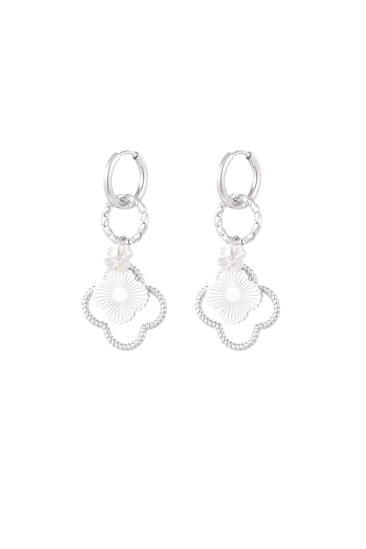 Clover dreams earrings - silver h5 