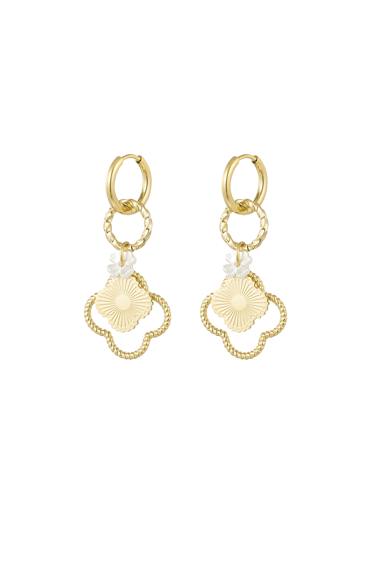 Pendientes clover dreams - oro h5 