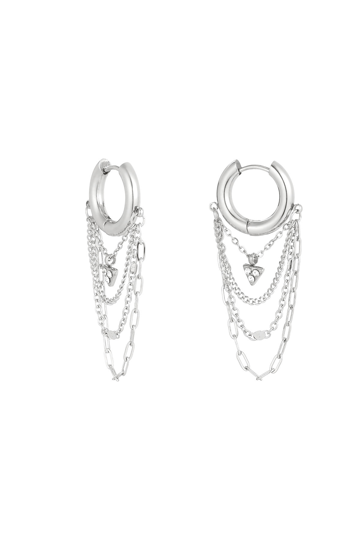 Dainty dreamers earrings - Silver Color color 