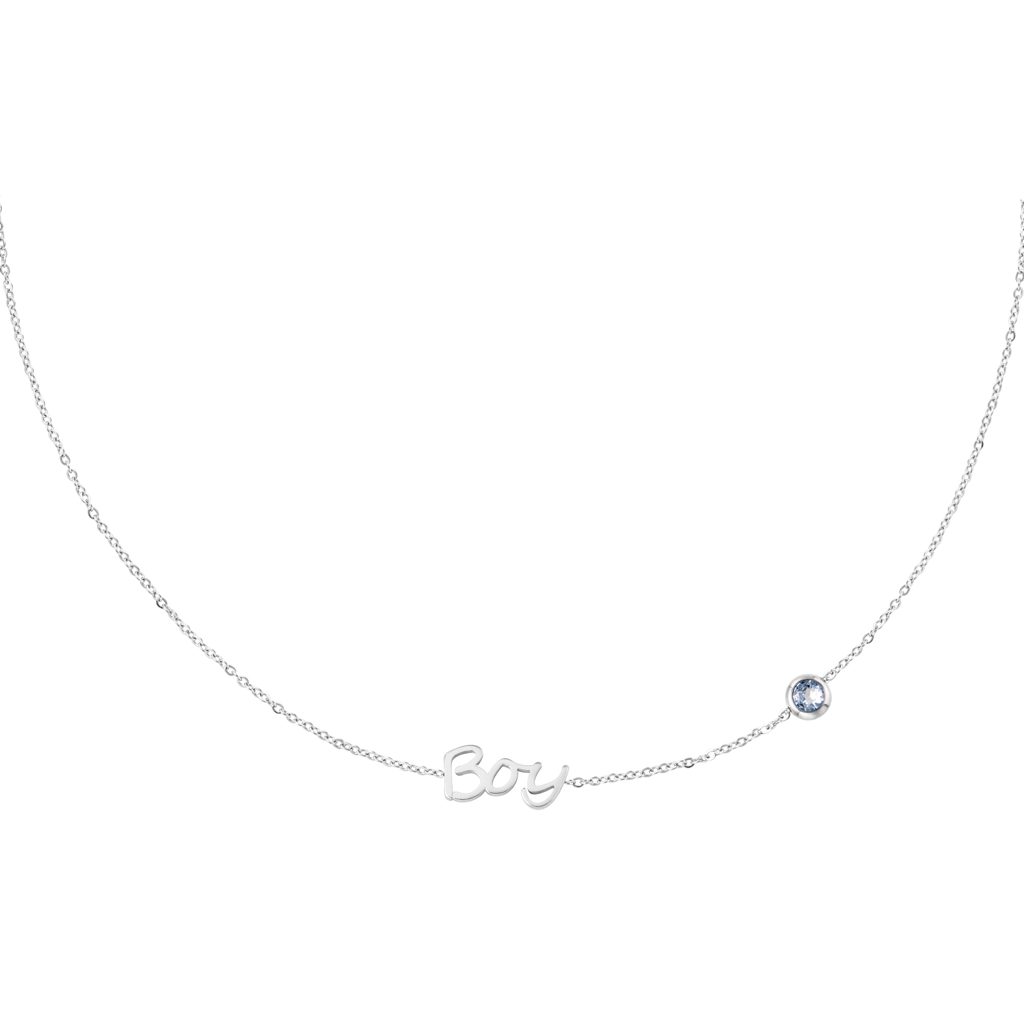 Birthstone Necklace Boy Gold h5 