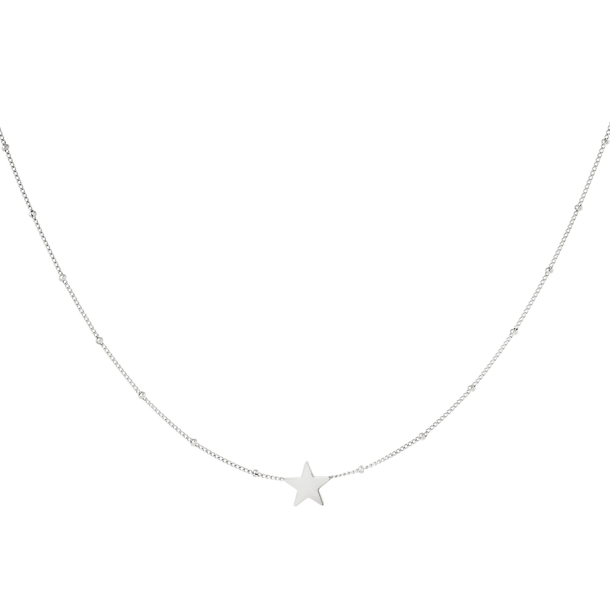 Stainless steel necklace star h5 