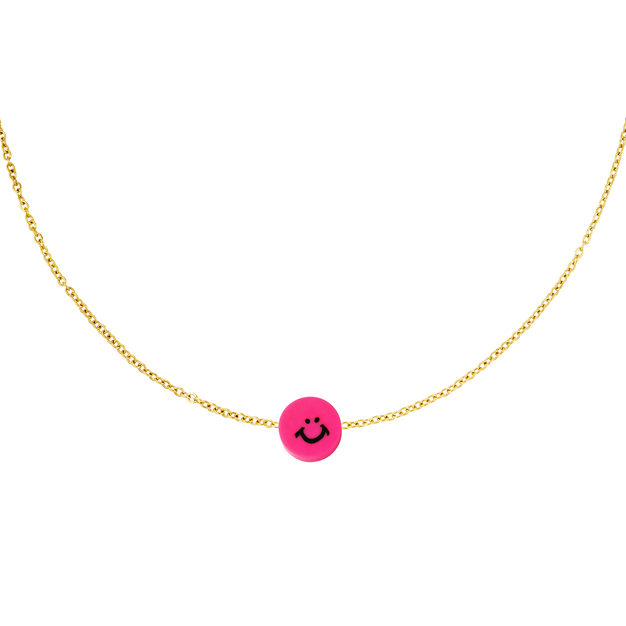 Stainless steel necklace smiley