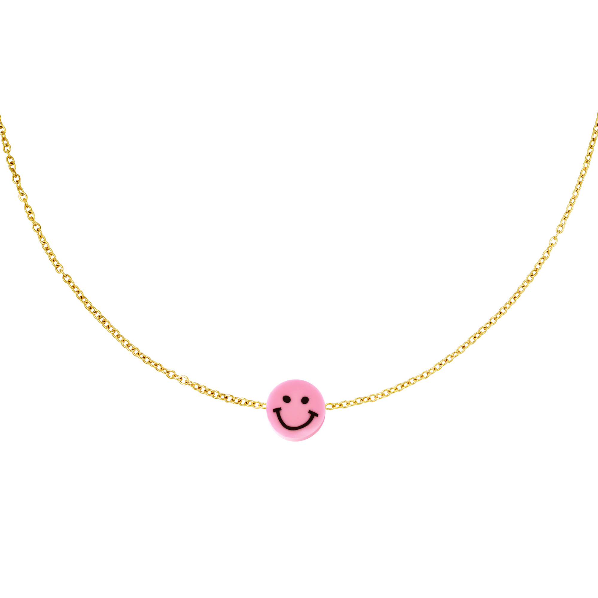 Stainless steel necklace smiley