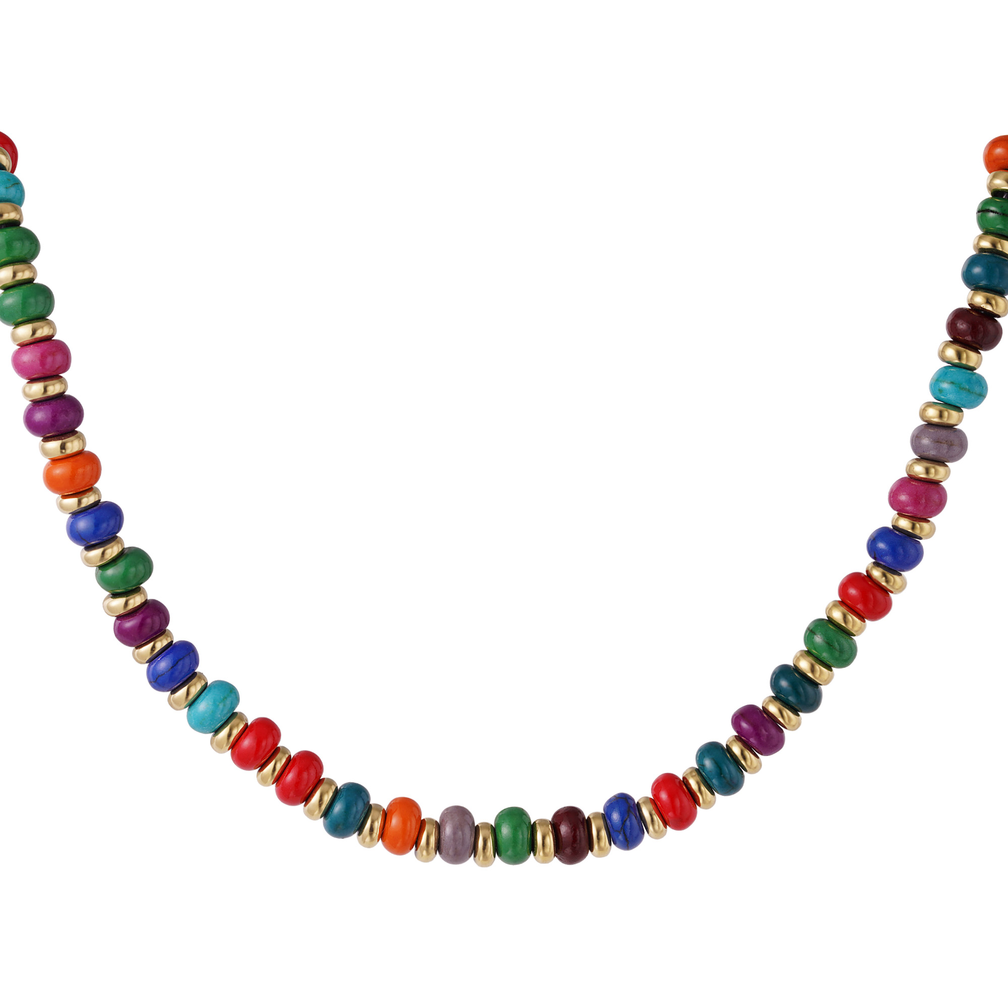 Necklace colored stones