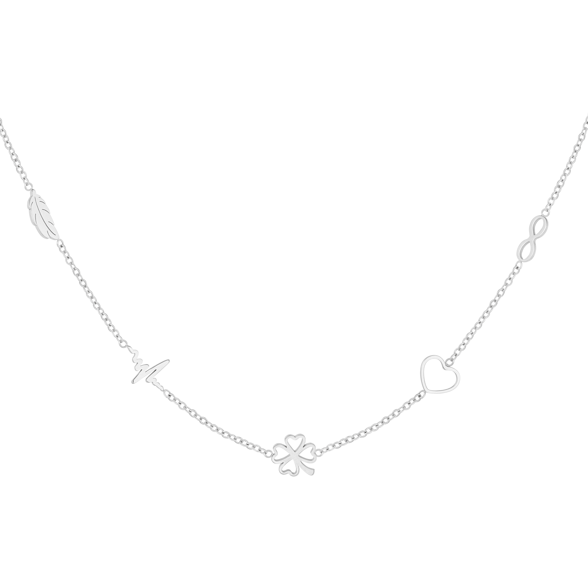 Minimalist necklace with charms
