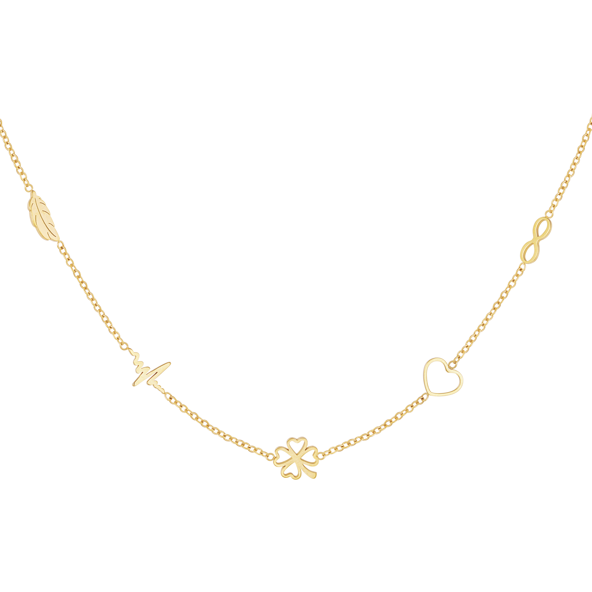 Minimalist necklace with charms