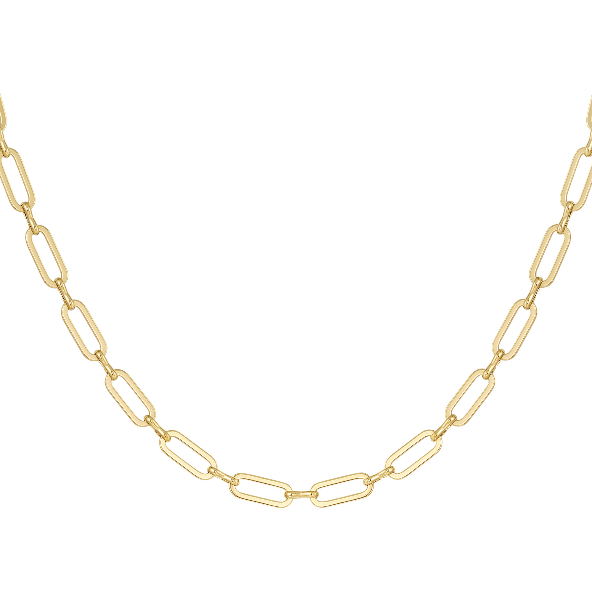 Link chain subtle Gold Color Stainless Steel h5 