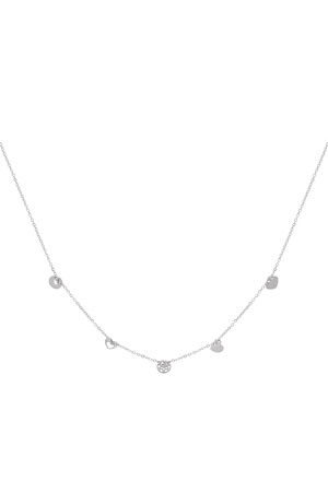 Halskette mit Anhängern - Silber Edelstahl h5 