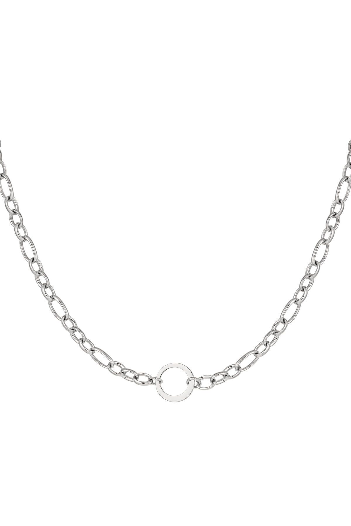 Link chain round - silver Stainless Steel