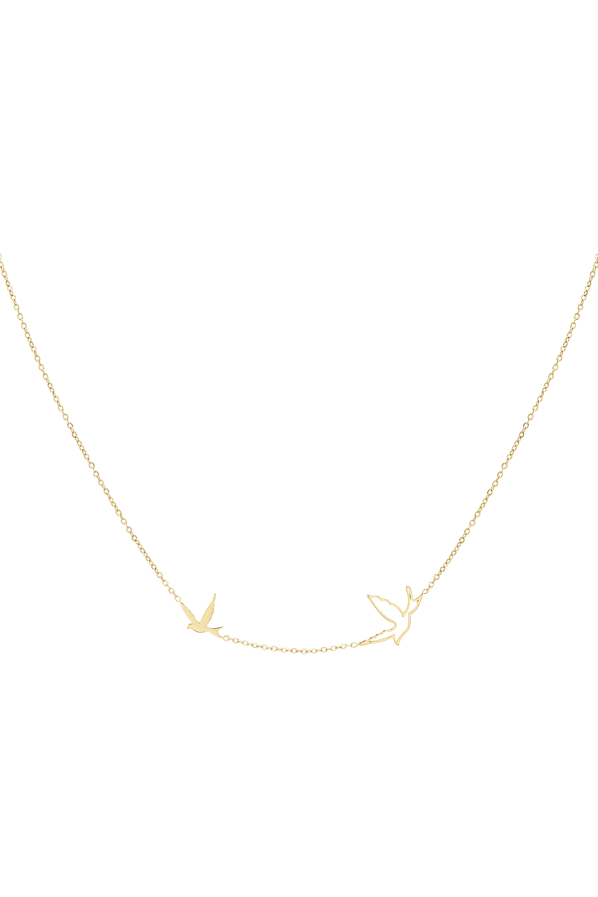 Necklace bird - gold