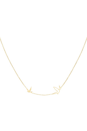 Necklace bird - gold h5 