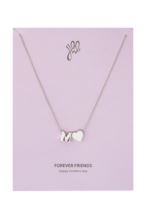 Necklace M - mother's day - silver Stainless Steel h5 