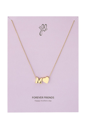 Necklace M - mother's day - gold Stainless Steel h5 