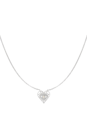 Link chain heart with eye - silver h5 