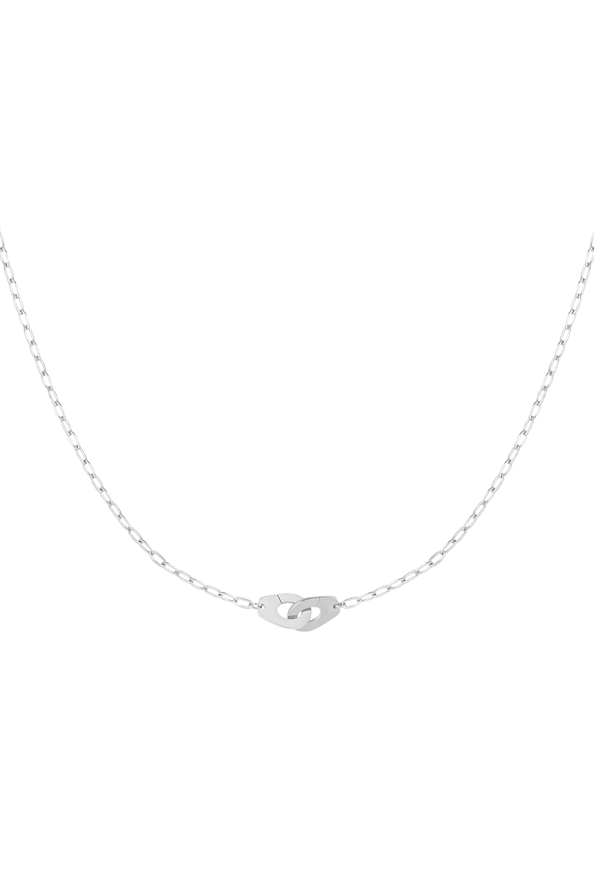 Link chain connected charm - silver h5 