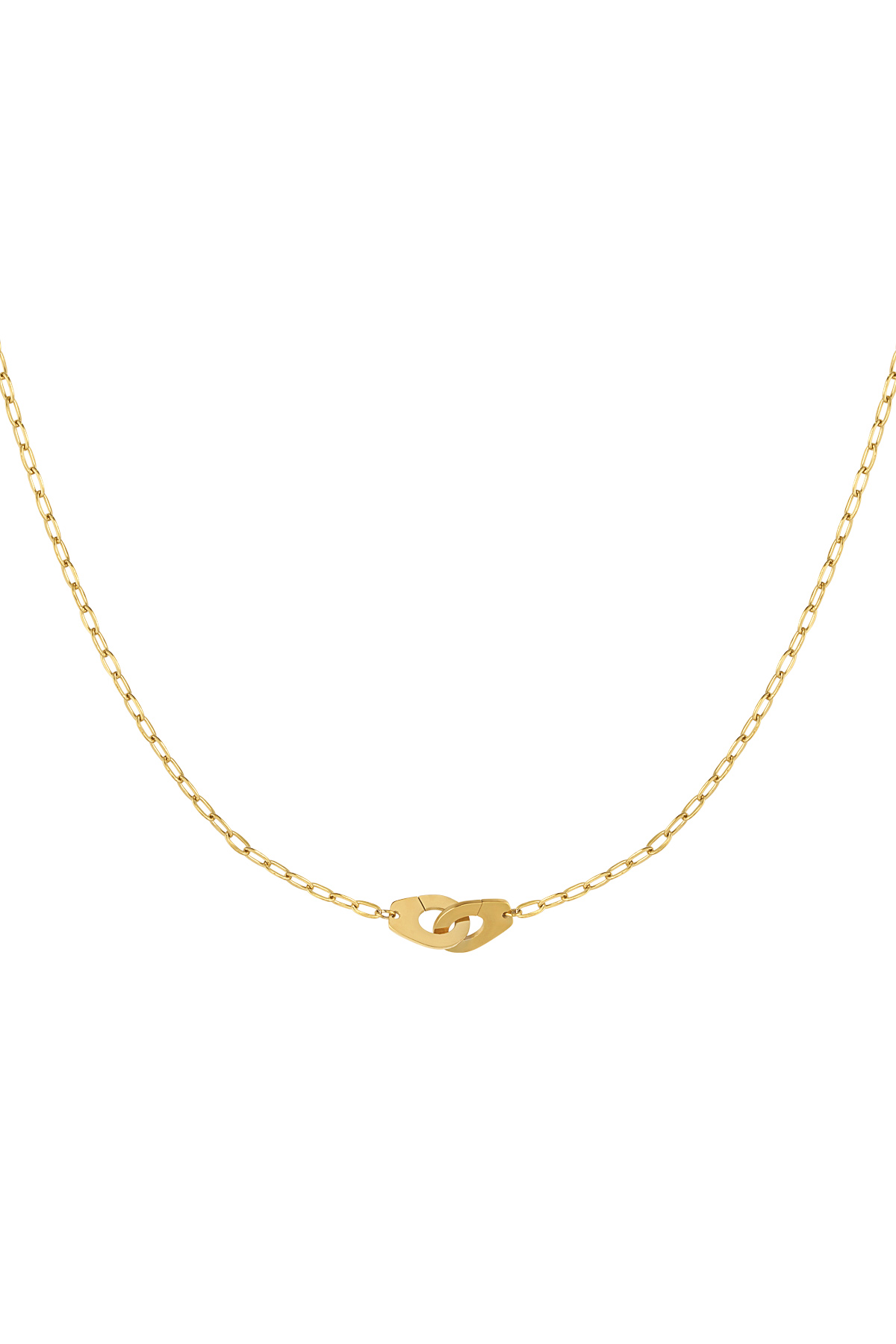 Link chain connected charm - Gold color