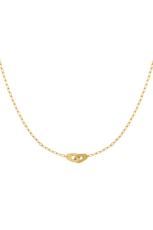 Link chain connected charm - gold h5 