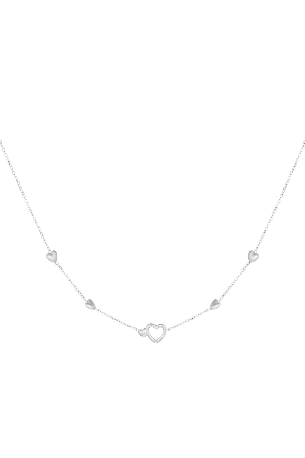 Ketting all you need is love - zilver