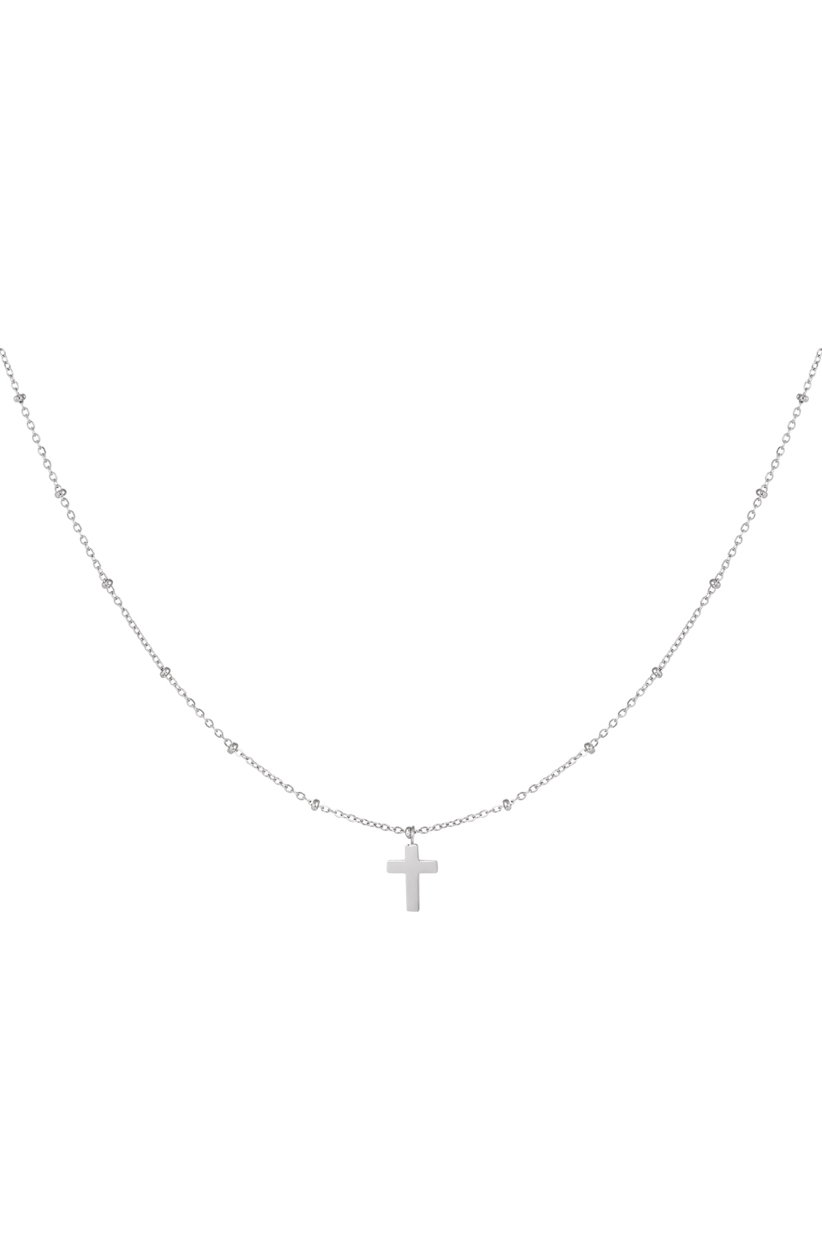 Halskette Kreuz - Silber Edelstahl