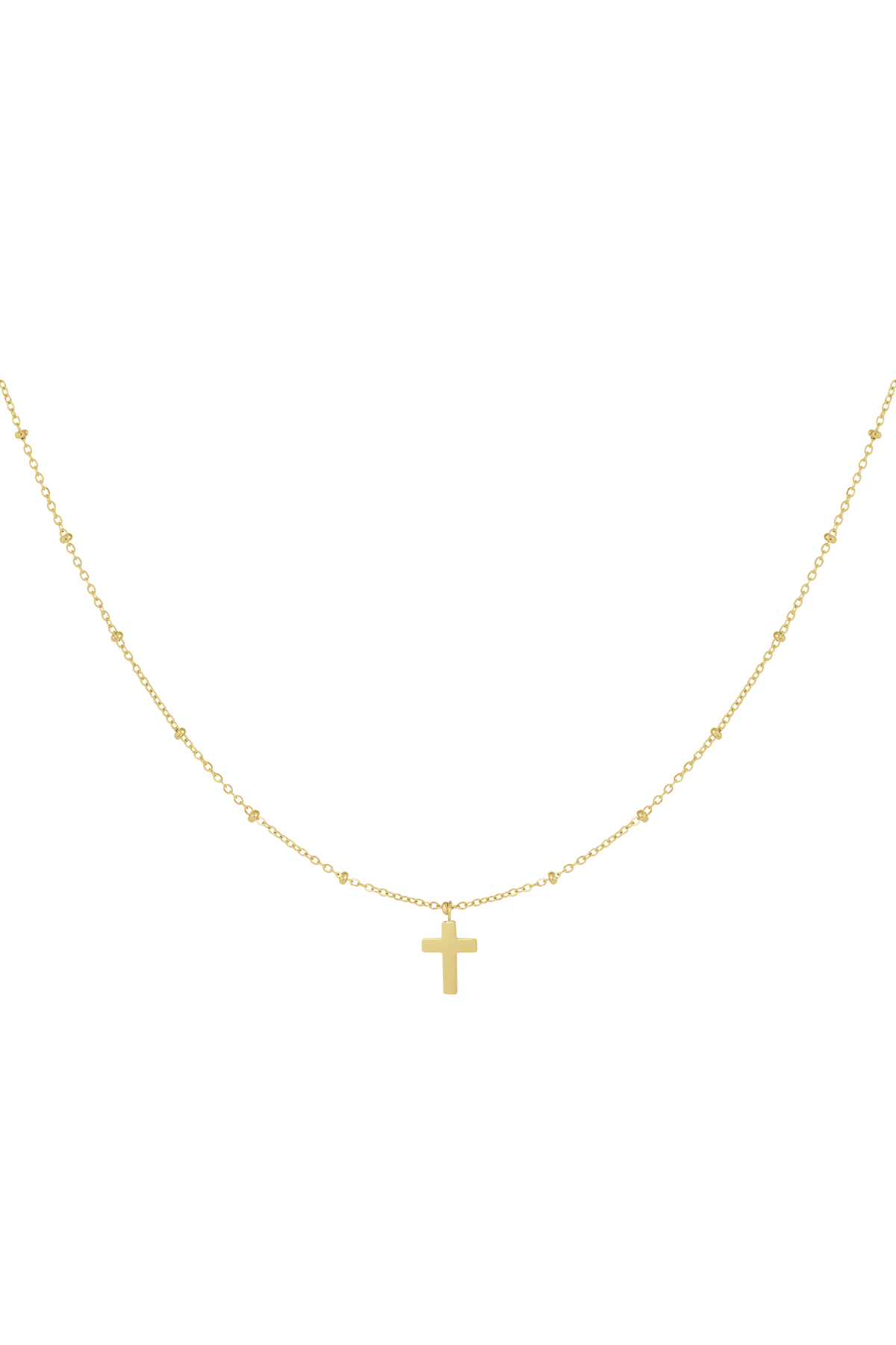 Necklace cross - gold Stainless Steel