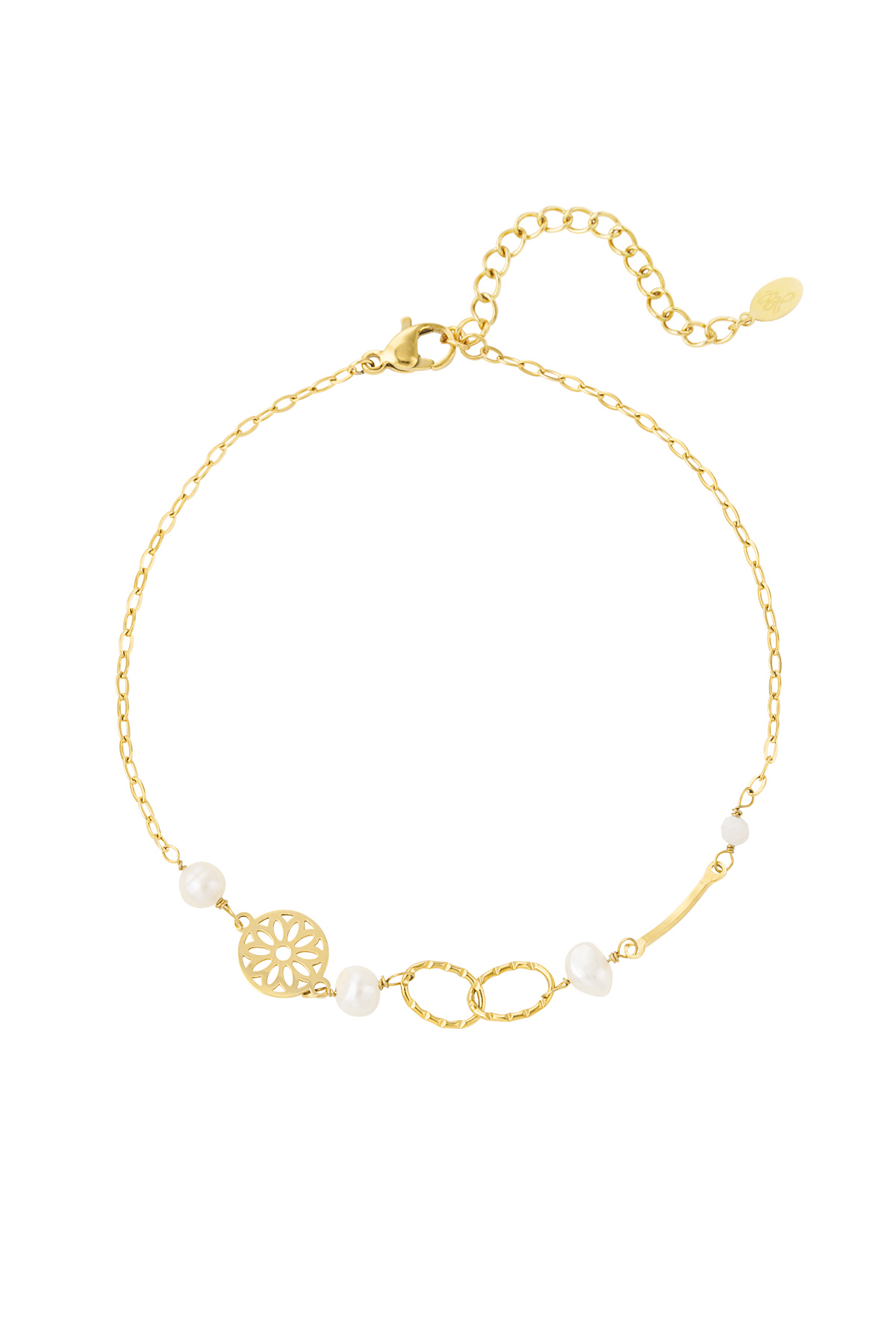 Anklet with charms - Gold color