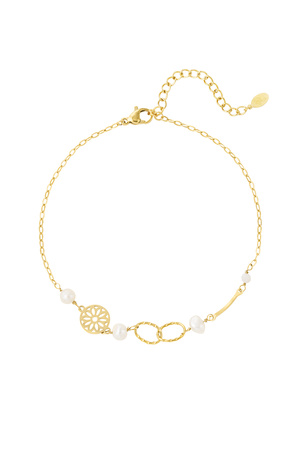 Anklet with charms - gold h5 