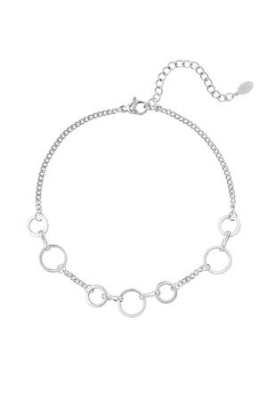 Anklet circles - silver h5 