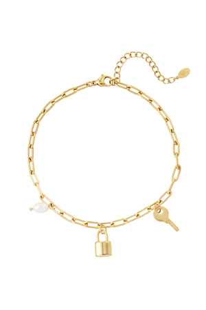 Anklet with charms - gold h5 