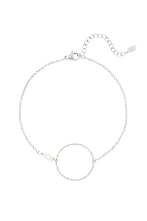 Anklet large circle - silver h5 
