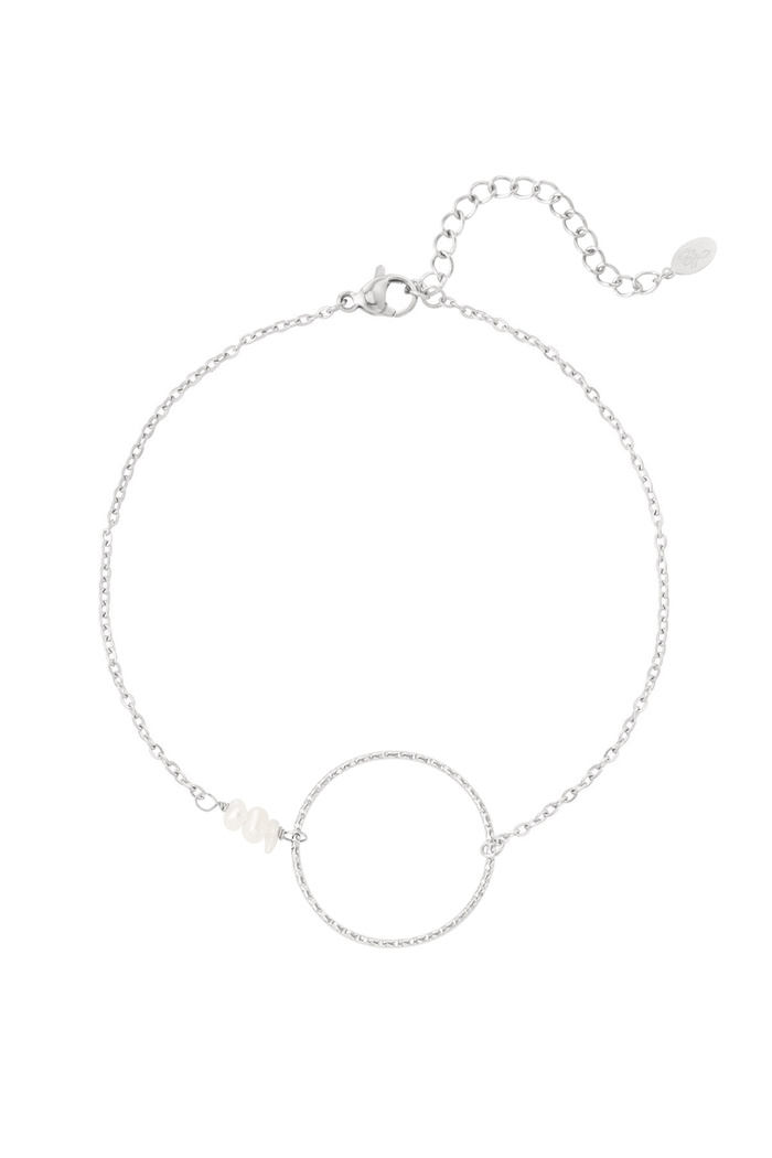Anklet large circle - silver 
