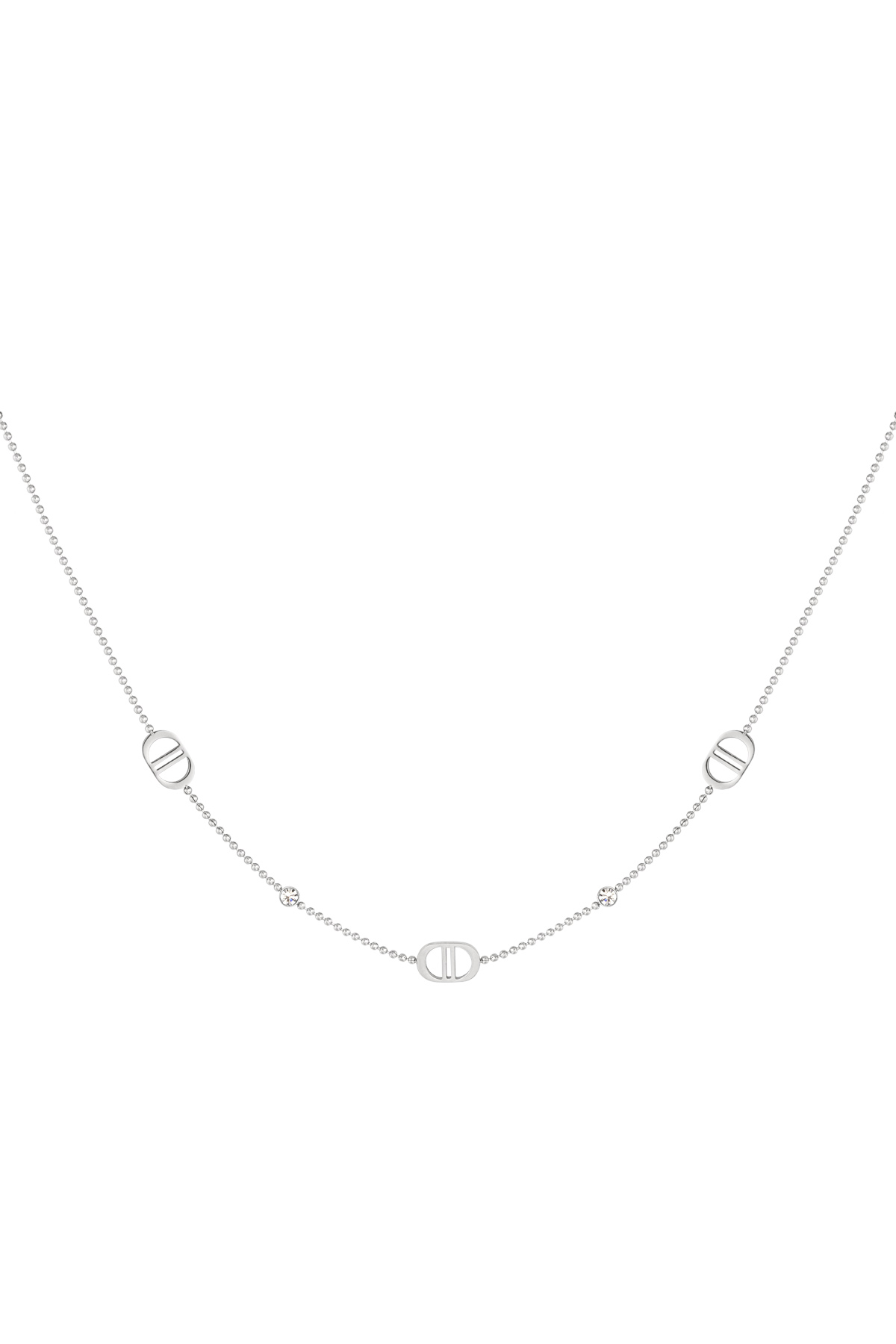 Collier la belle vie avec des pierres - argent h5 