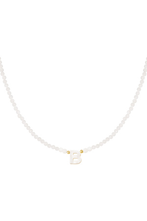 Halskette Buchstabe B Muschel – Gold h5 
