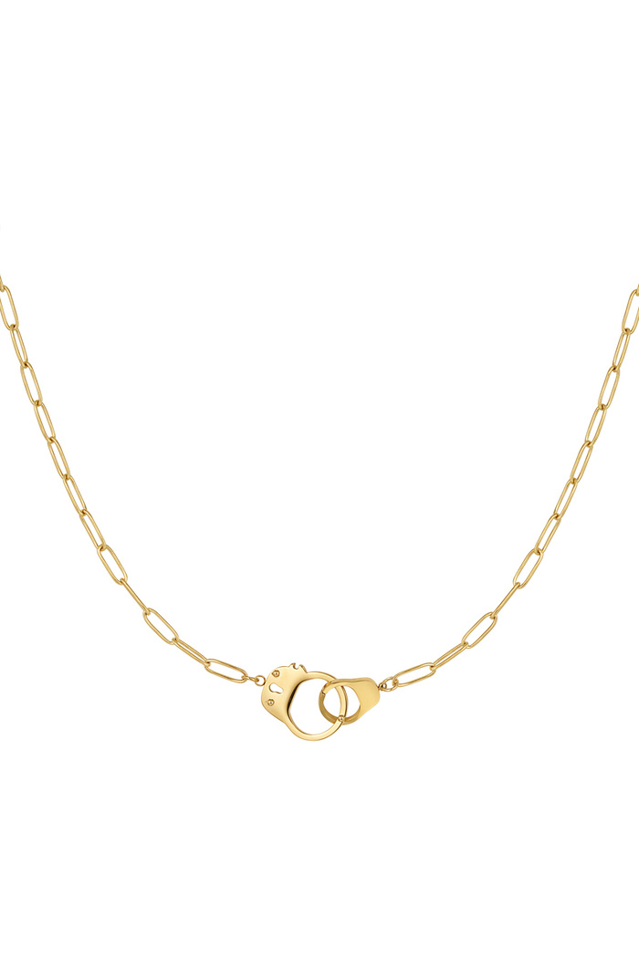 Link chain connected charm - gold 