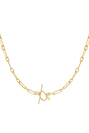 Link chain thin with round closure - gold h5 