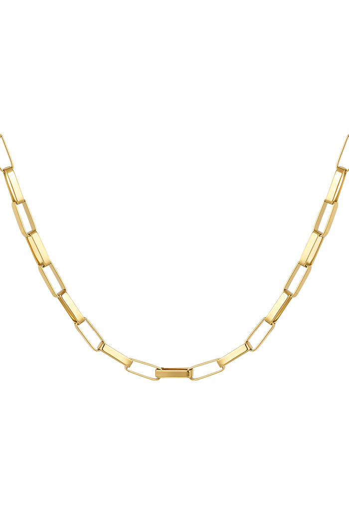 Link chain elongated links - gold 