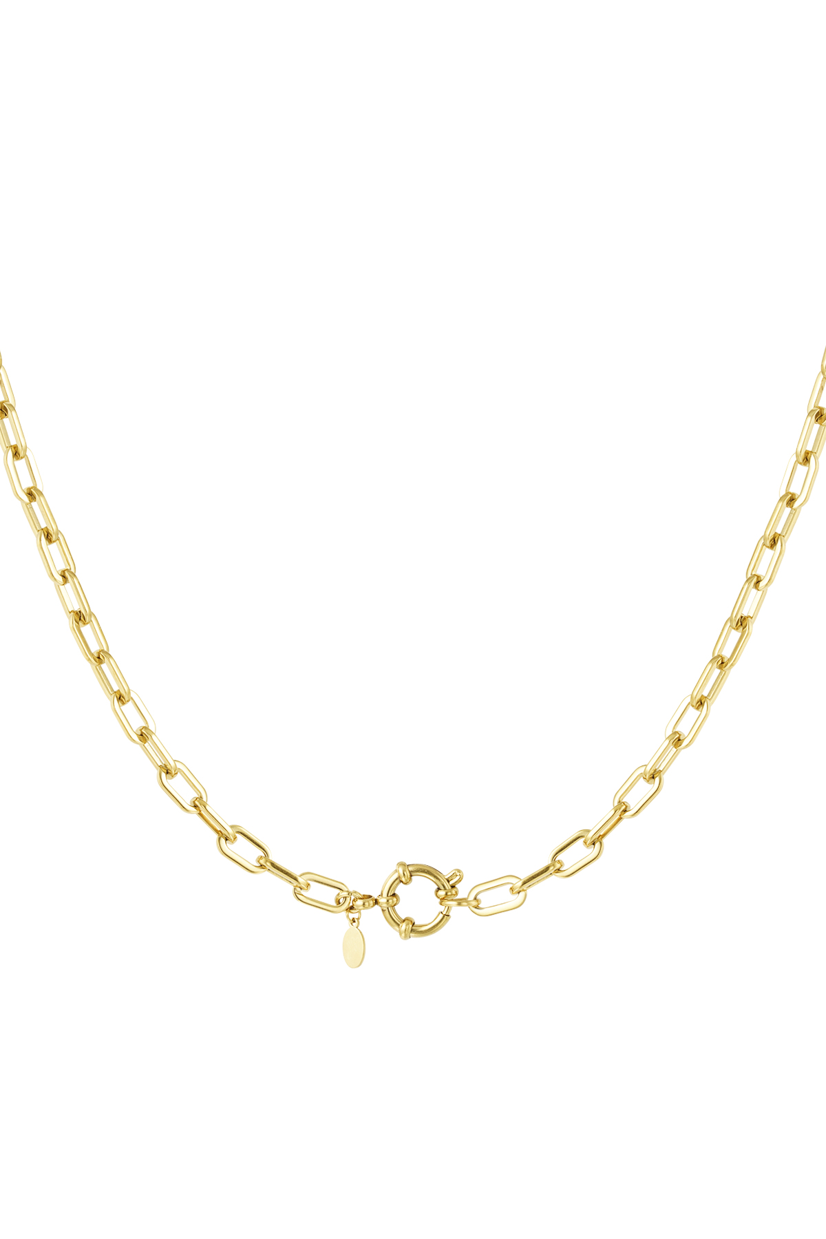 Necklace basic links round closure - Gold color 2