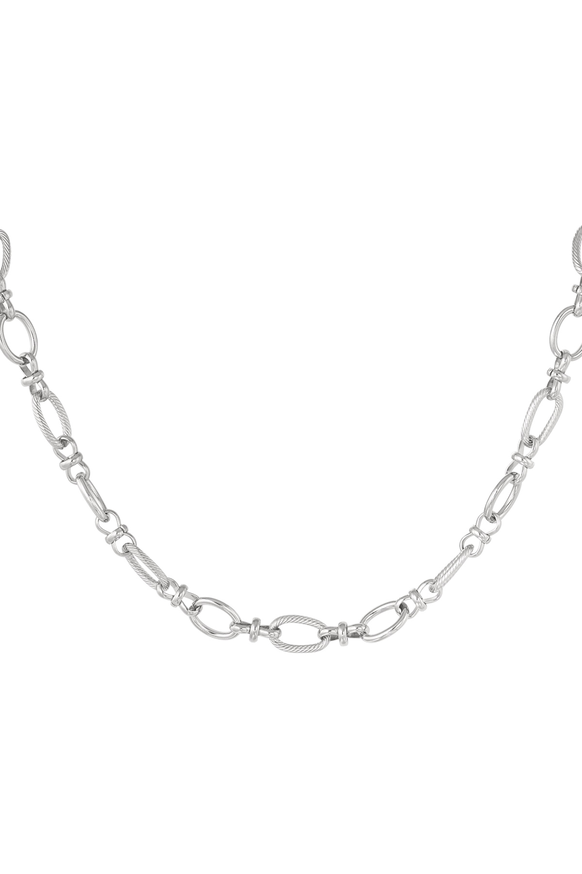 Link chain different links - silver