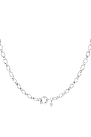 Halskette mit runden Gliedern – Silber h5 