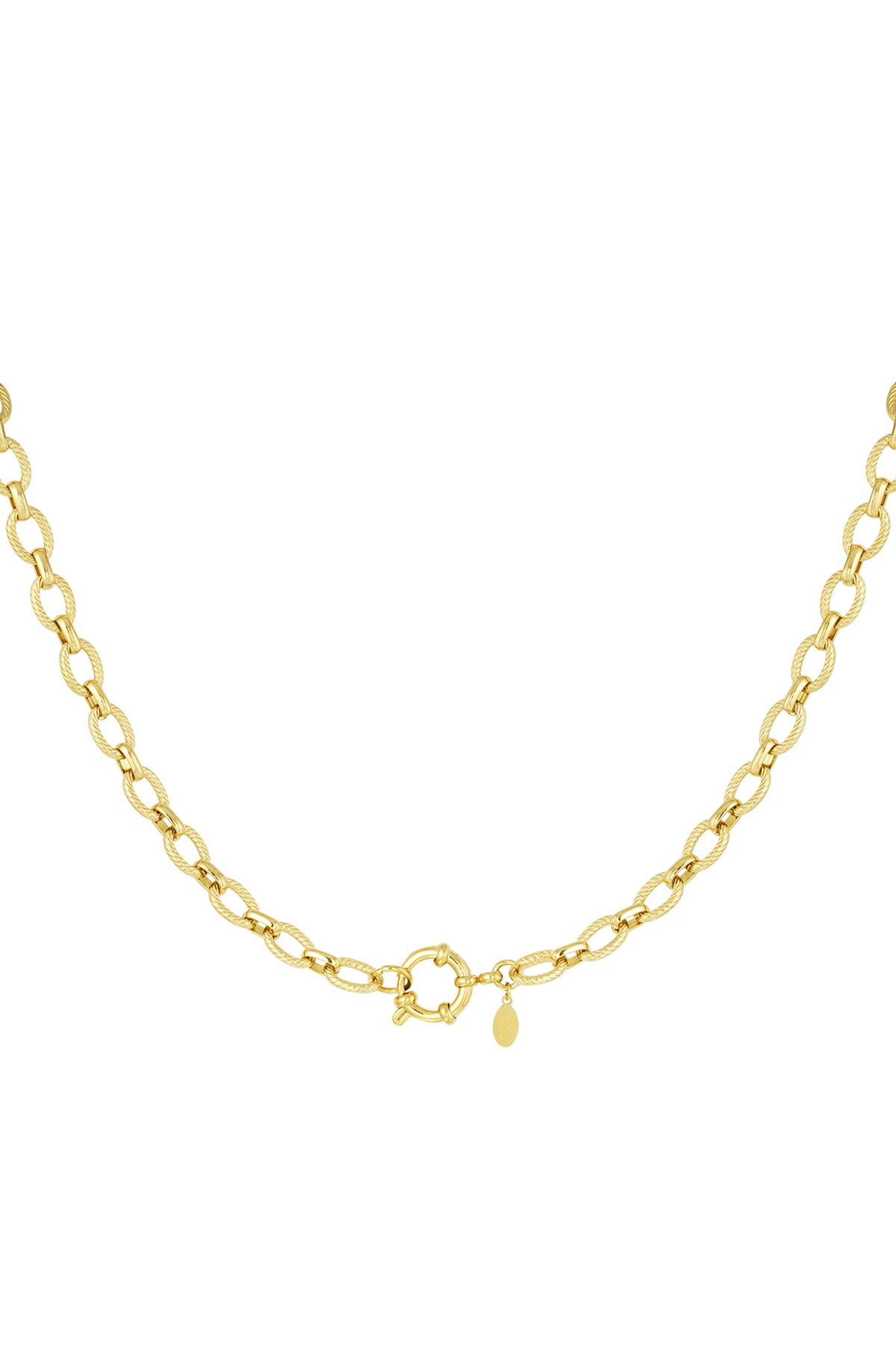 Necklace round links - Gold color 2