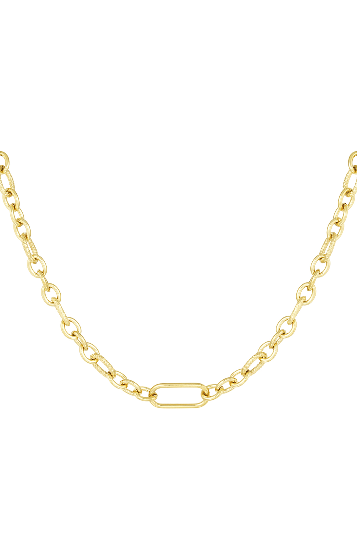 Necklace different links - Gold color