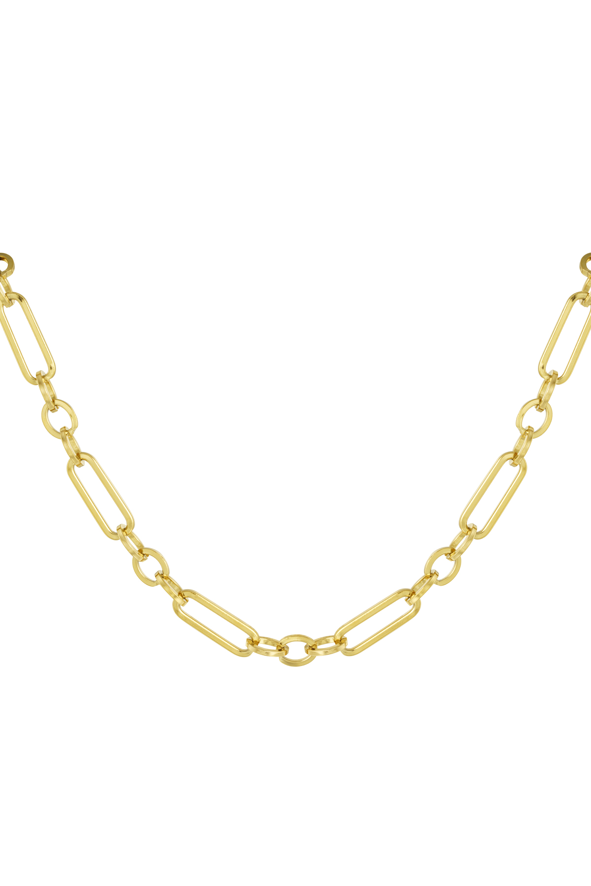 Chain elongated links - gold 