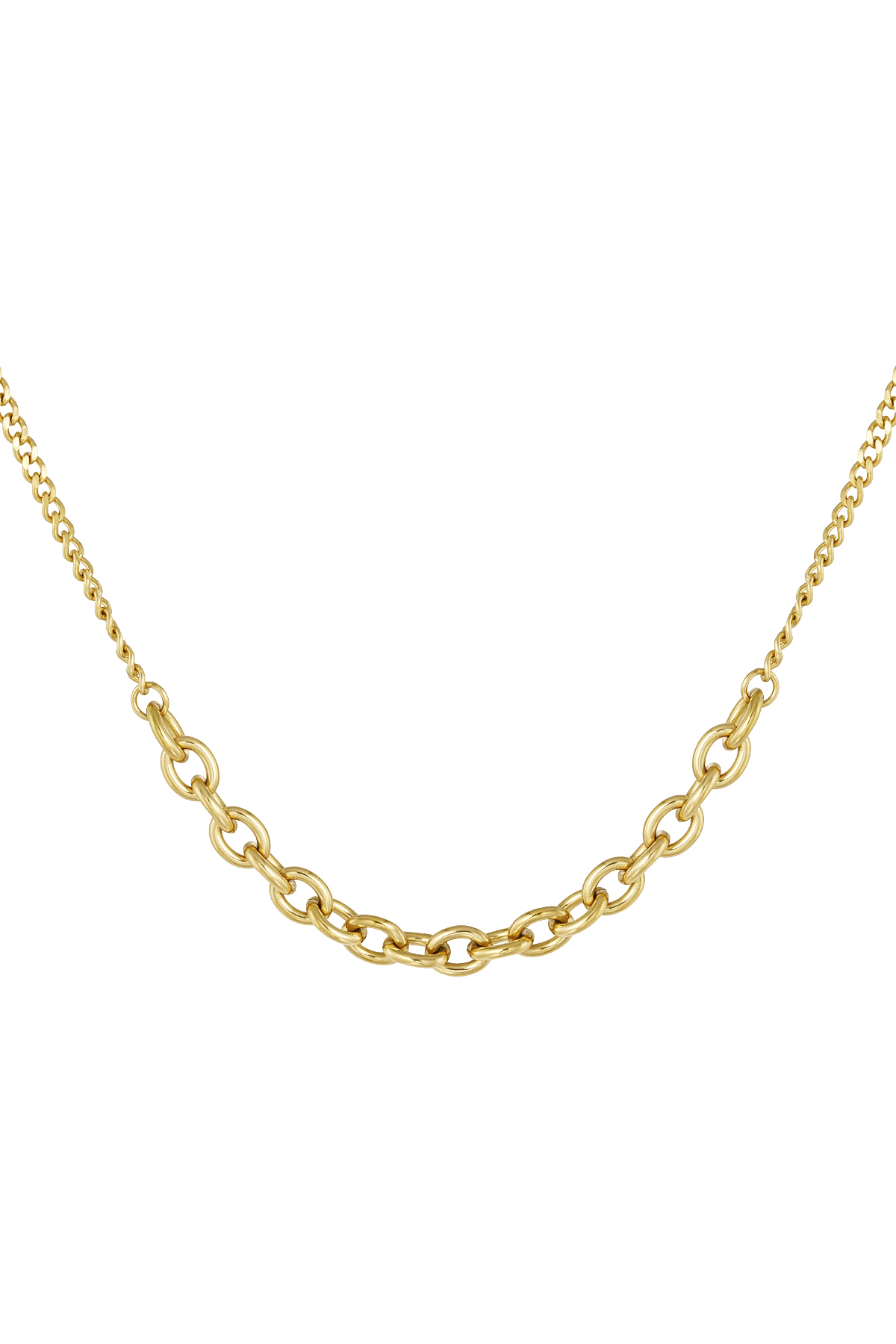 Link chain 2 sizes - gold