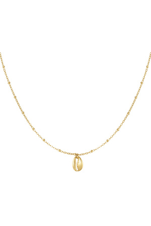 Link chain with shell - gold h5 