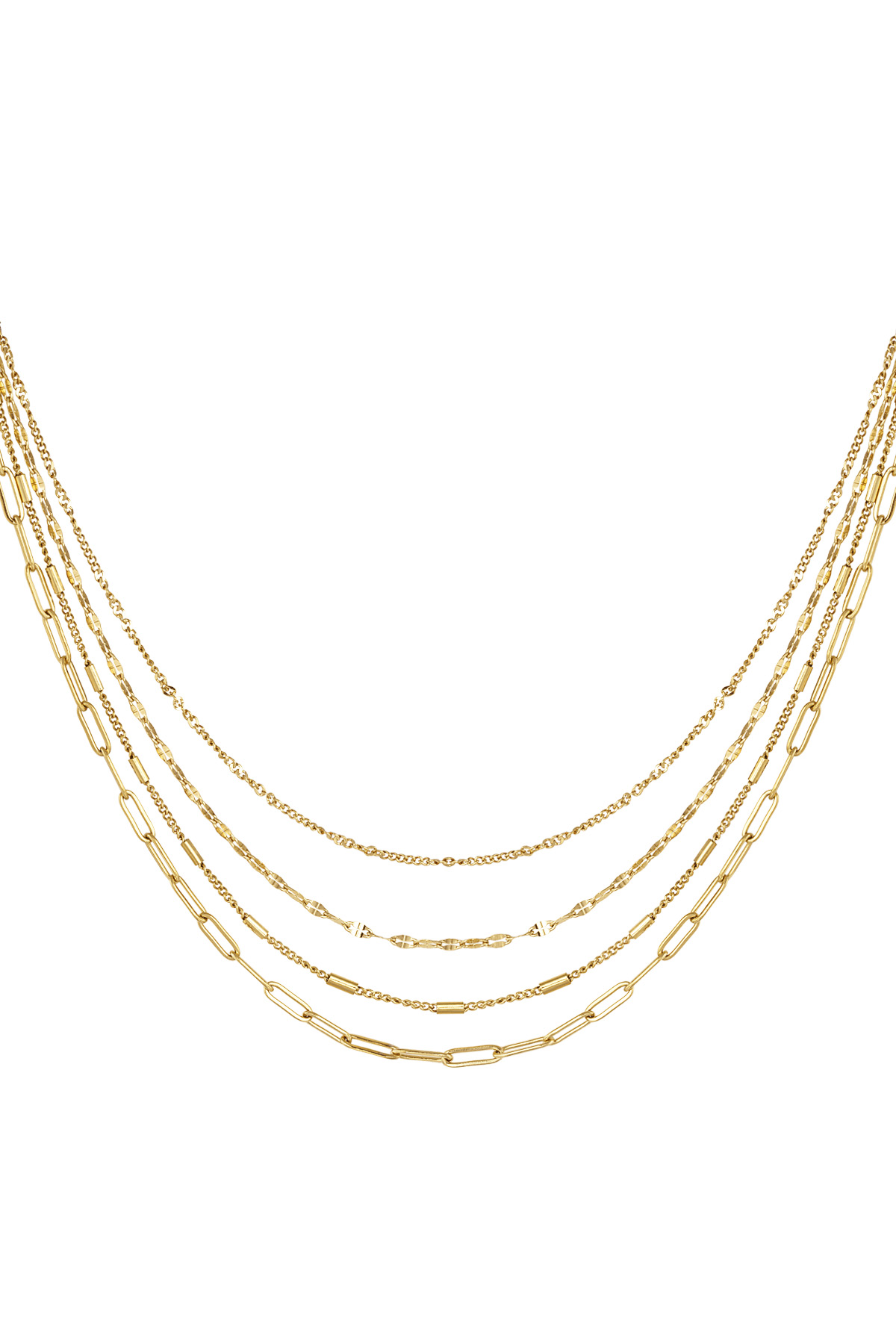 Link chain 4 layers - gold 