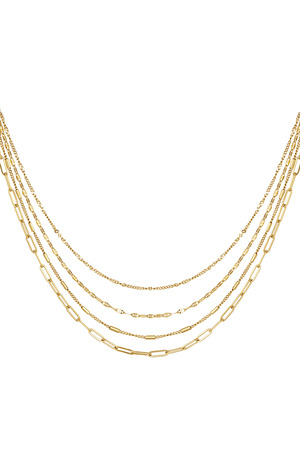 Link chain 4 layers - gold h5 