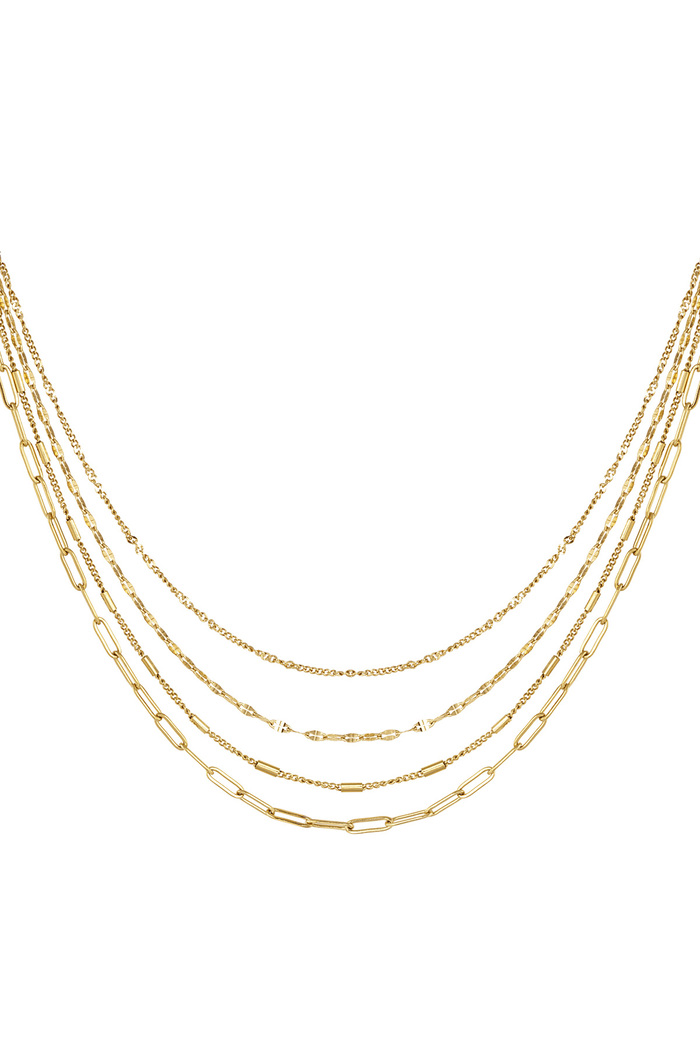Link chain 4 layers - gold 