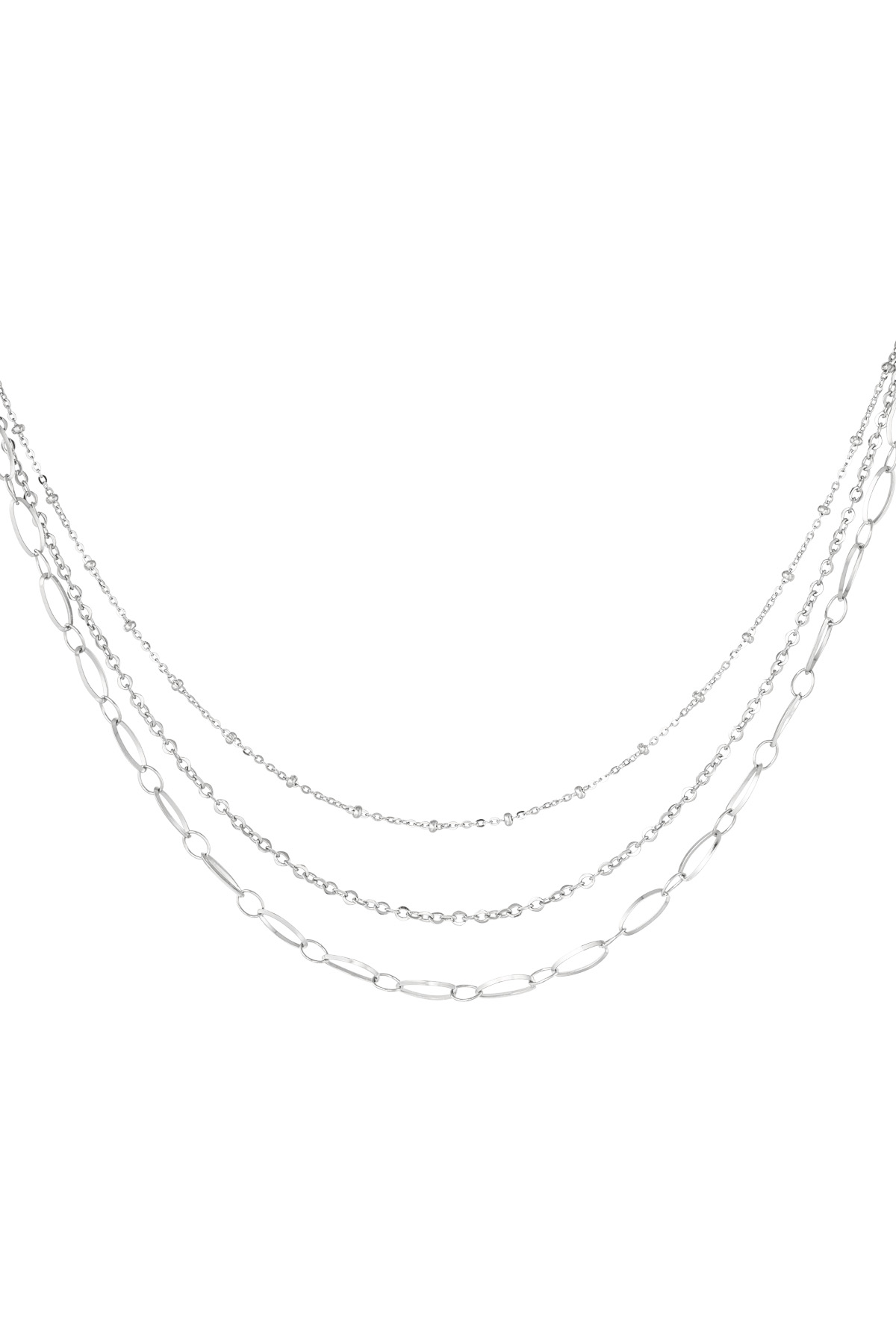 Link chain three double - Silver Color color 2