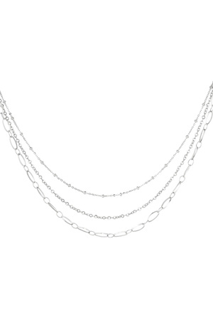 Link chain three double - silver h5 