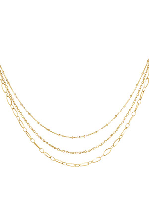 Link chain three double - gold h5 