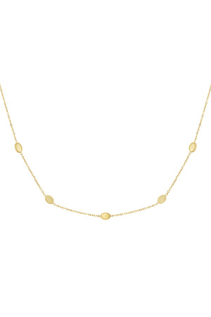 Necklace with 5 stones - gold h5 